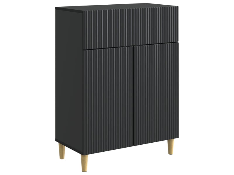  Buffet - bahut - meuble de rangement avec tiroir noir 66 x 34,5 x 90 cm bois d'ingénierie  - Conforama A