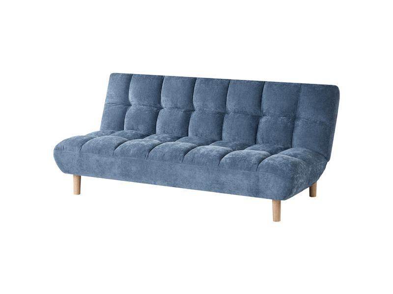 Canapé-lit 2 places risor tissu bleu  - Conforama D