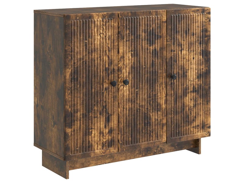  Buffet - bahut - meuble de rangement chêne fumé 89 x 34,5 x 80 cm bois d'ingénierie  - Conforama A