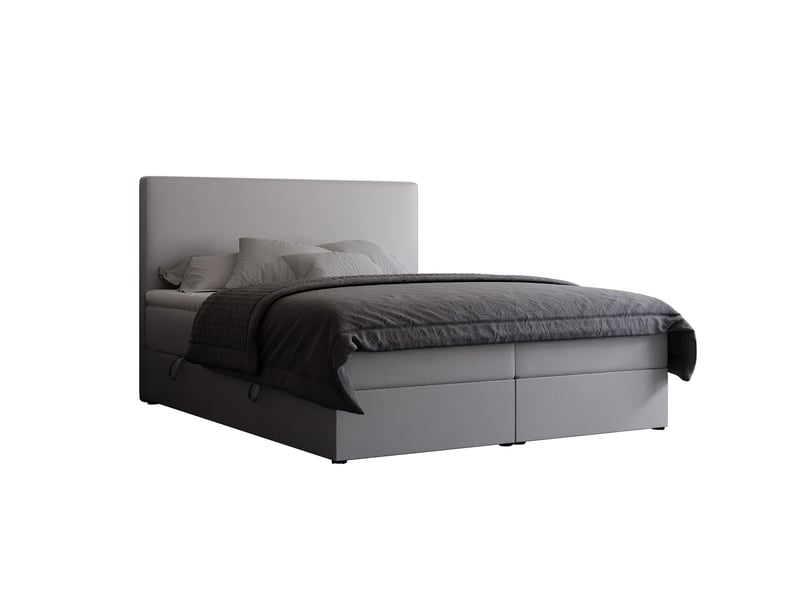  Lit coffre giulia - 180x200 cm - avec matelas et surmatelas - éco-cuir - gris GIULIA - Conforama A