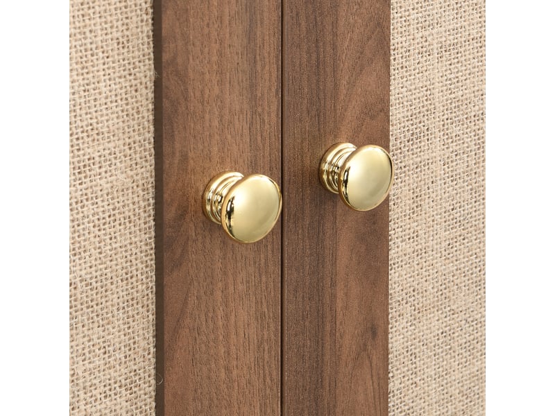  Armoire penderie portes tissu et tiroir coloris noyer 79 x 50 x 175 cm GL7189N - Conforama D
