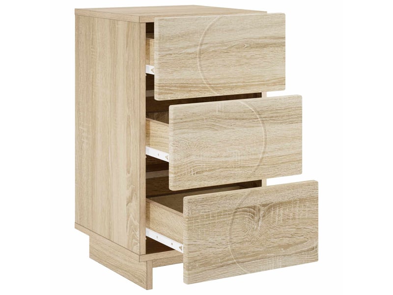 Table de chevet - cabinet de chevet - table de nuit 2 pièces chêne sonoma 33,5 x 34,5 x 60 cm - Conforama B