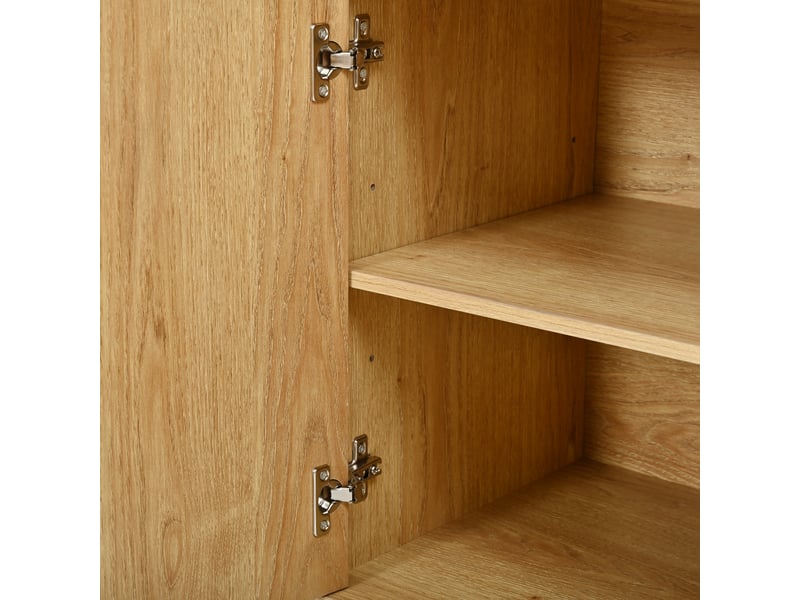  Buffet 3 portes en mdf effet bois pieds en pin 140 x 40 x 78 cm GL7423D - Conforama D