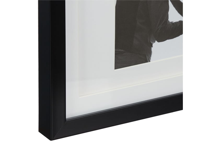  Lot de 2 cadres photo carrés design moderne 27 x 27 x 2,5 cm en plastique noir 13_0013210  - Conforama E