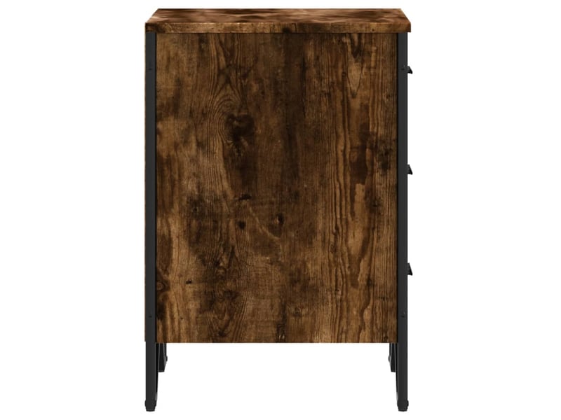  Table de chevet - cabinet de chevet - table de nuit chêne fumé 40x41x60 cm bois d'ingénierie  - Conforama E