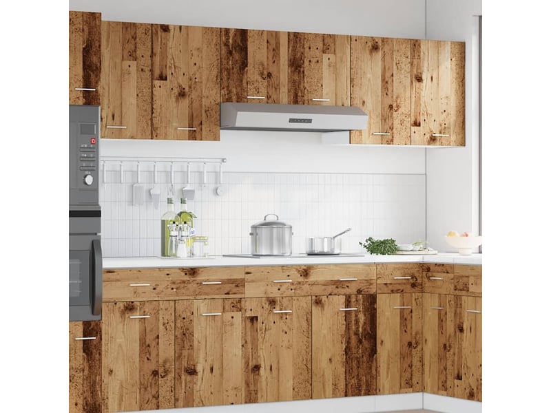 Meuble de rangement, armoires suspendues lyon bois ancien 50x31x60cm bois d'ingénierie - Conforama C