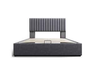 Lit avec rangement 160x200 cm   gris coloris gris