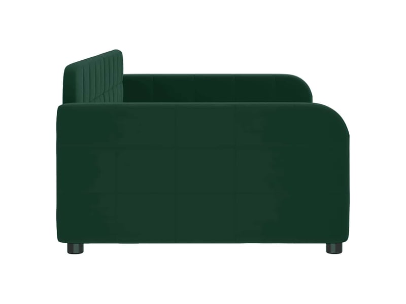  Lit simple- lit adulte -  lit de repos sans matelas vert foncé 100x200 cm velours  - Conforama C
