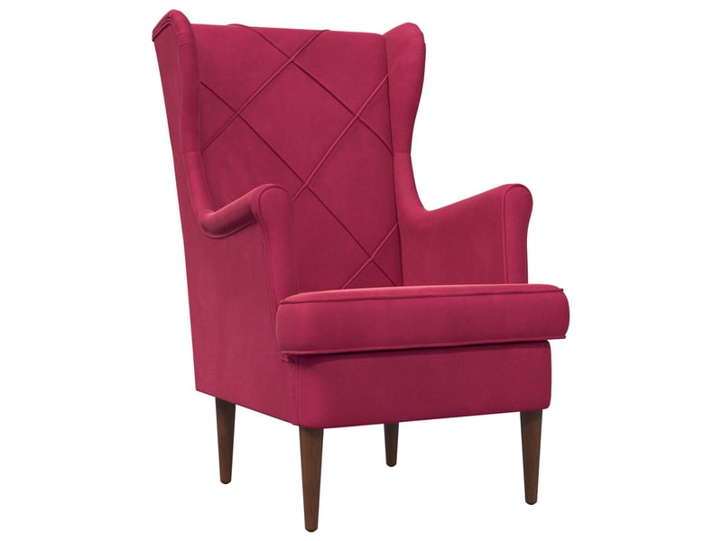  Vidaxl fauteuil bordeaux velours  - Conforama D