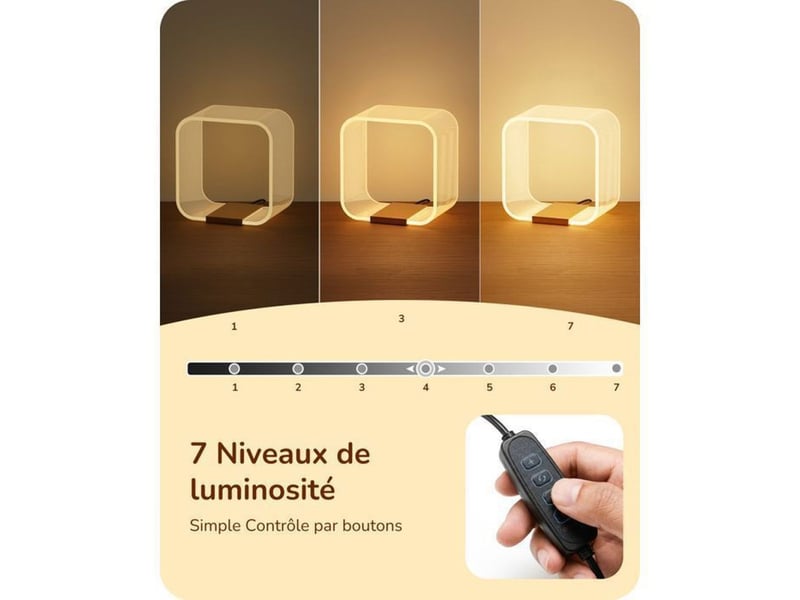  Lampe de chevet led moderne t010 or a poser aluminium et acrylique dimmable 3 temperatures 370618_AACKH11980_6_DROPFR - Conforama C