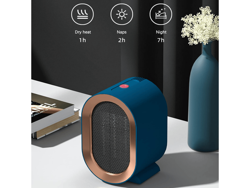  Chauffage soufflant de salle de bain, mini chauffage d'appoint, chauffage soufflant en céramique, chauffage électrique portable et silencieux, multicolore FC-QYH-08163QYH - Conforama C