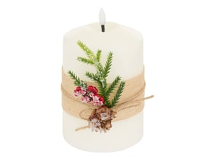 Bougie led lupa blanc h. 15 cm