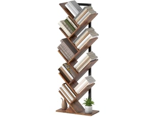 Bibliotheque coloris  marron 9 étagère(s) <strong>FLORAGRACE</strong> <strong></strong> - 24 cm x 136 cm