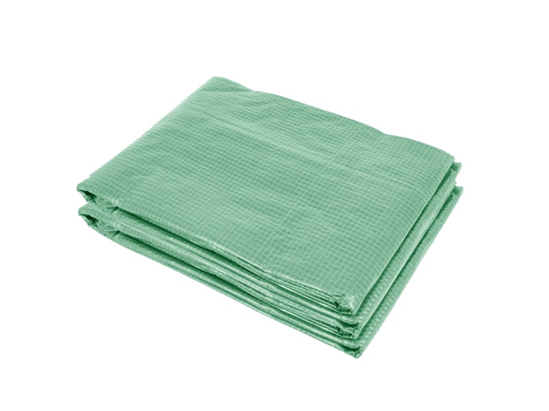  Bâche de rechange pour tunnel de jardin 300x300x200 cm – verte – pe anti-uv imperméable avec porte zippée à enrouler  - Conforama A