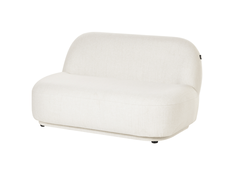 Canapé 2 places lovberg tissu blanc cassé  - Conforama D