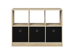 Bibliotheque coloris  bicolore 6 étagère(s) WISHDOR  - 80 cm x 61 cm