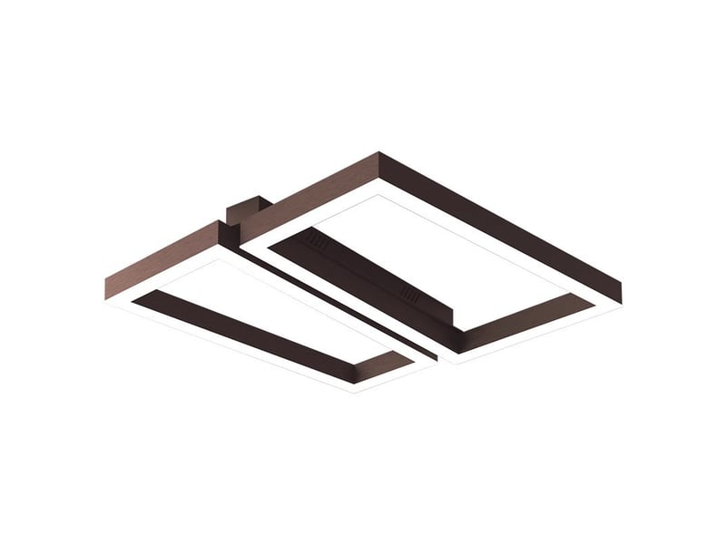  Plafonnier led design en aluminium forme carrée – 40x40 cm, blanc chaud  - Conforama A