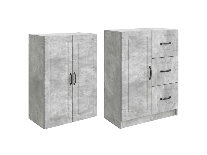  Buffet - ensemble de meubles 2 pc gris béton bois d'ingénierie  - Conforama D