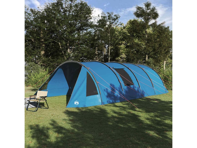  Tente tunnel, tente de camping 6-persoons 6 personne bleu et gris shl90143  - Conforama B