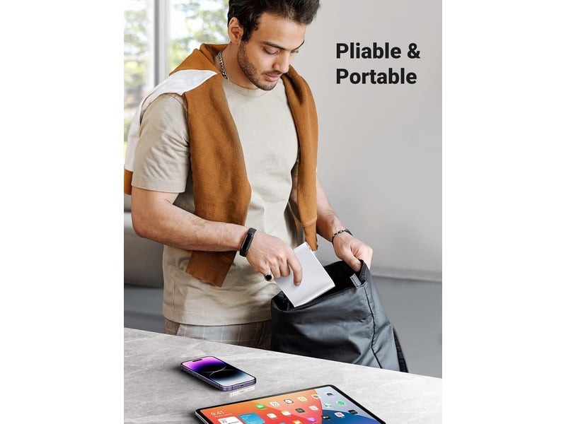  Support tablette réglable bureau pose tablette téléphone blanc  - Conforama C