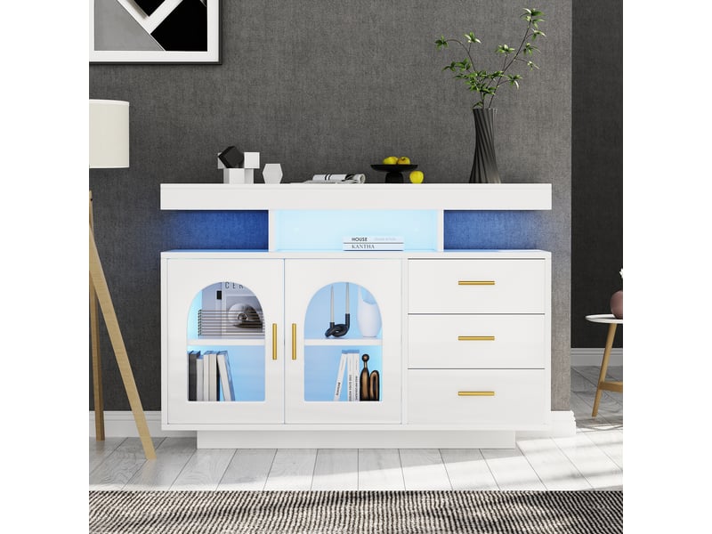 Lit superposé enfant multifonctionnel, lit simple enfant avec 2 armoires de rangement et échelle, sans matelas, 90 x 200 cm, naturel et blanc - Conforama E