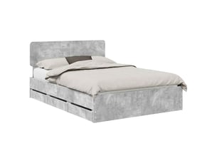 Lit 2 places 150x200 cm    coloris gris