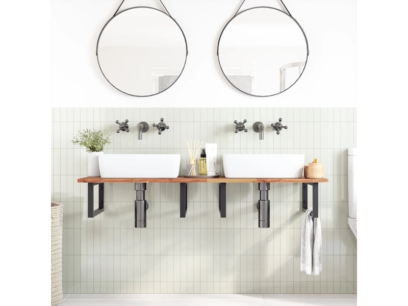  Dessus de meuble de salle de bain finition à l'huile 120x50x2cm  - Conforama A