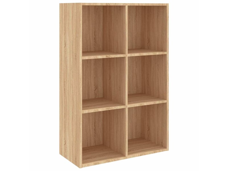  Bibliothèque, meuble de rangement salon chêne sonoma 66x30x98 cm bois d'ingénierie  - Conforama A