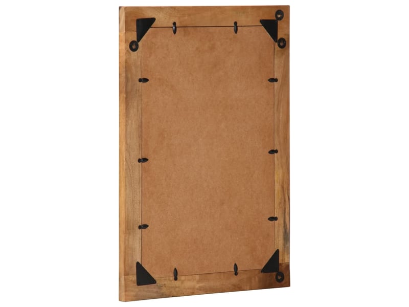  Miroir de salle de bain, miroir de toilette 50x70x2,5 cm bois de manguier massif et verre cf62479  - Conforama C