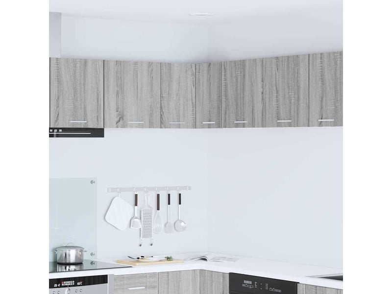  Meuble de rangement, armoire suspendue gris sonoma et blanc 57x57x40cm  - Conforama B