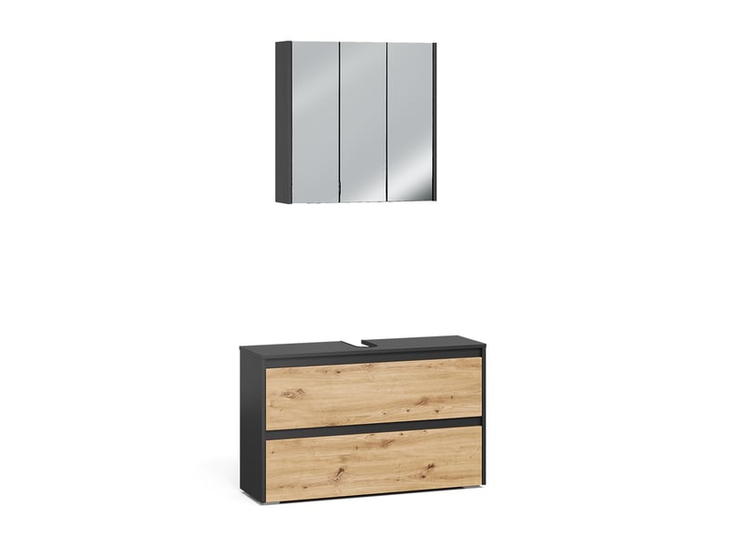  Vicco meubles bain, anthracitechêne artisan, 2 pièces  - Conforama A