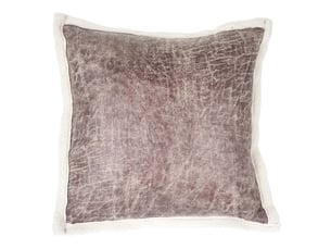Coussin de décoration, aspect daim, coussin avec bourrage, marron aspect toison, 45x45cm