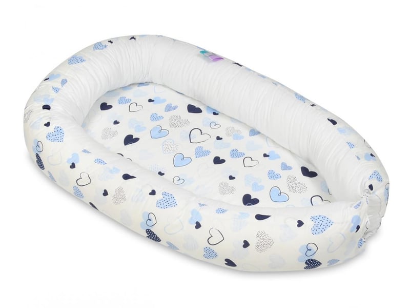  Cocon gigoteuse coeurs bleus  blanc 4230146.1 - Conforama A