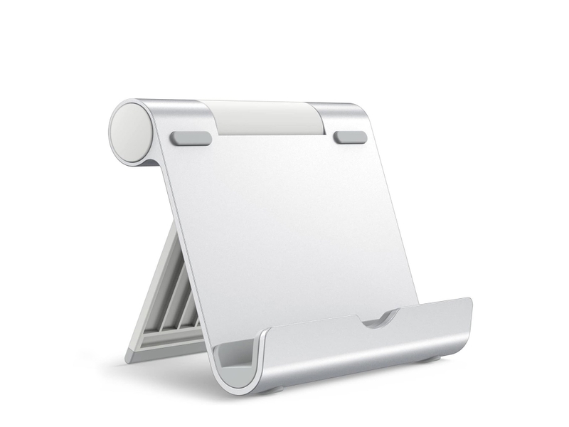  Support ajustable et portable pour tablette liseuse et smartphone argent  - Conforama B