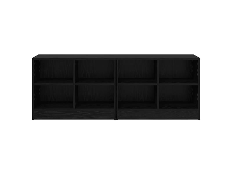  Armoire de lit avec étagère 2 pièces chêne noir 66x33x48 cm  - Conforama E