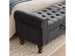 Banquette lit convertible couchage Occasionnel <strong></strong> <strong></strong> gris