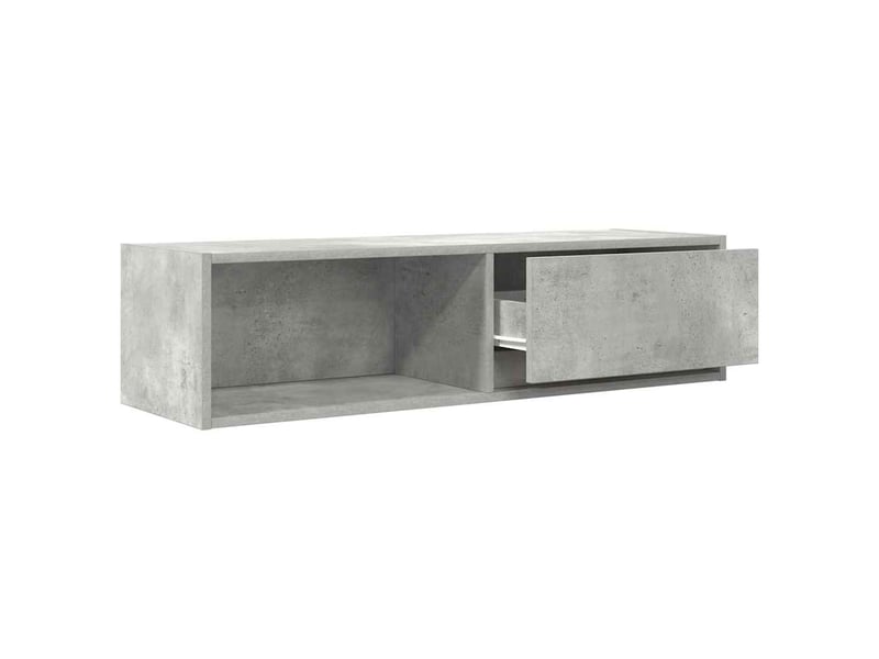  Lot de 2 meuble tv bas salon gris béton 100x31x25,5 cm bois d'ingénierie  - Conforama E
