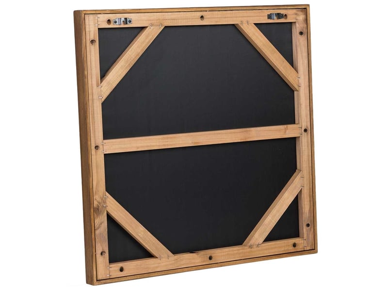  Tableau en bois recyclé fait main relief bleu et blanc 62x4x62 cm h  - Conforama D