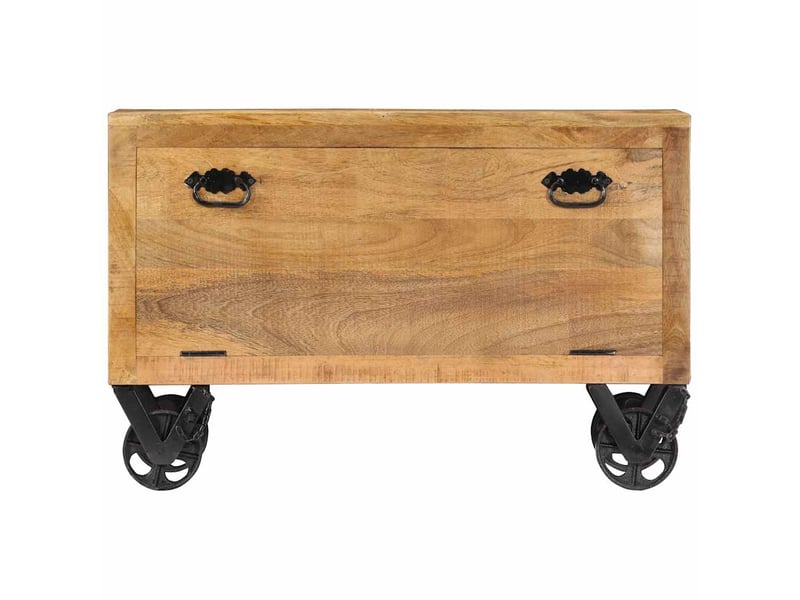  Meuble à chaussure | armoire à chaussures 86x35x55 cm bois de manguier solide  - Conforama C