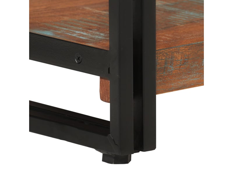  Bibliothèque 3 niveaux, armoire à livres 77x30x80 cm bois récupération massiffer  - Conforama E