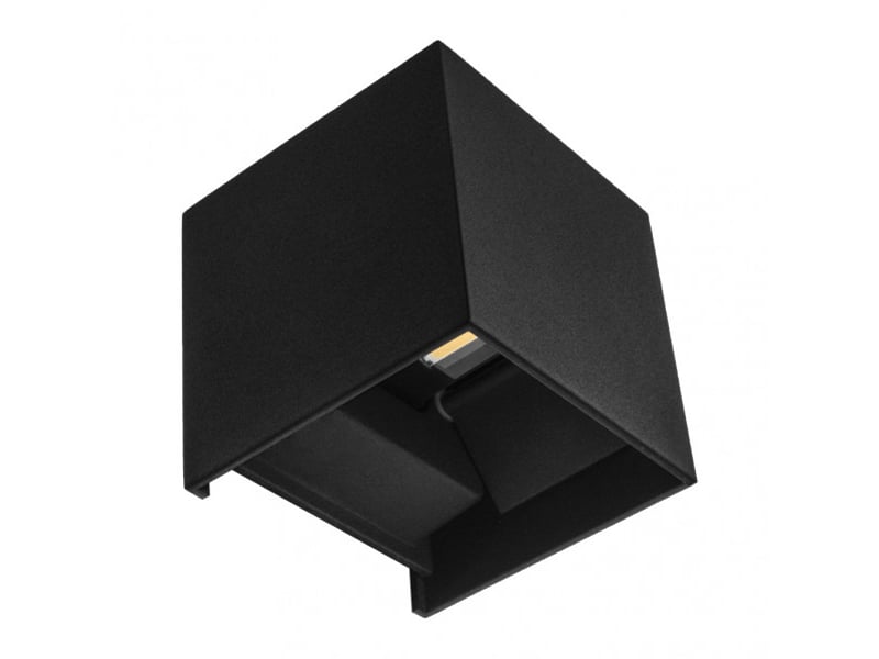  Applique extérieure fabrilamp segmento coloris noir led intégrée 10 w 800 lm 3000 k ip65 10 x 10 x 10 cm 170362009 - Conforama A