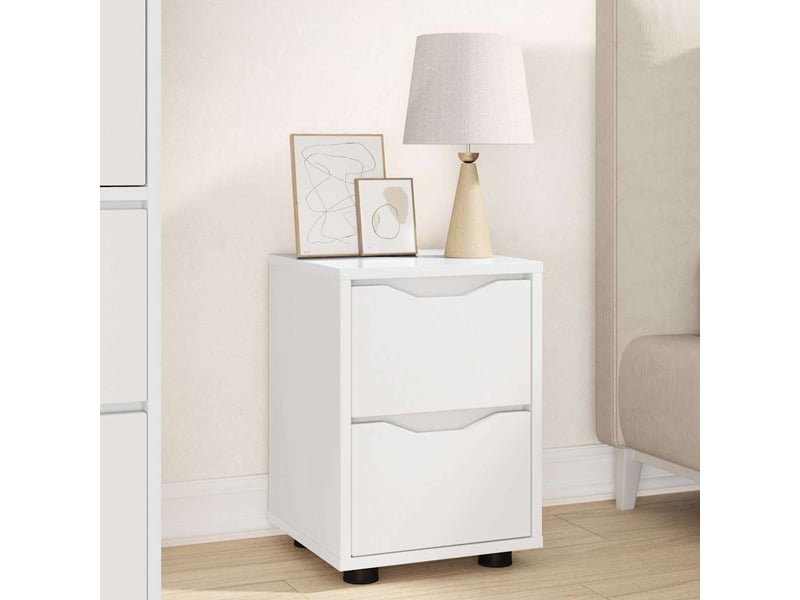  Tables de chevet avec tiroir 2 pièces blanc 30,5 x 30 x 43 cm  - Conforama D