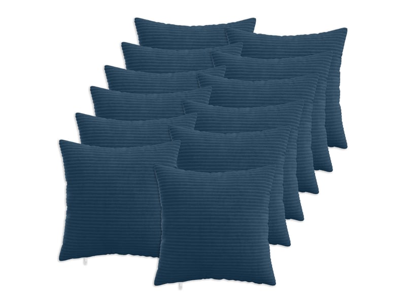  Lot de 12 housses de coussin heerlen bleu marine 40 x 40 cm cf49030  - Conforama B