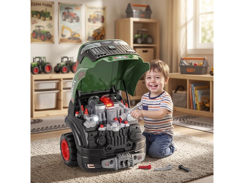  Camion mécano 2 en 1 - jeu d'imitation mécanicien - nombreux accessoires total 60 pièces et effets  - Conforama D