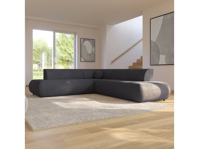 Selsey armone - canapé d'angle convertible - 265 cm - graphite Armone - Conforama B