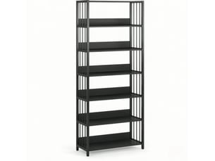 Bibliotheque coloris  noir 6 étagère(s) TCQPZ  - 80 cm x 190 cm
