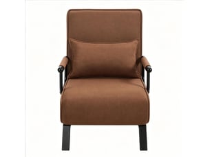 Fauteuil convertible  WISHDOR Tissu marron