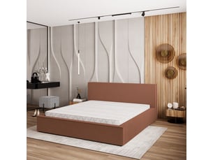 Lit coffre 140x200 cm <strong>MASSENO</strong>  <strong></strong> coloris cuivré