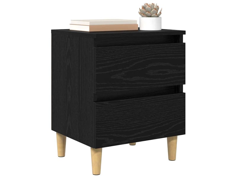  Meubles de lit 2 pc chêne noir 40 x 35 x 50 cm  - Conforama B
