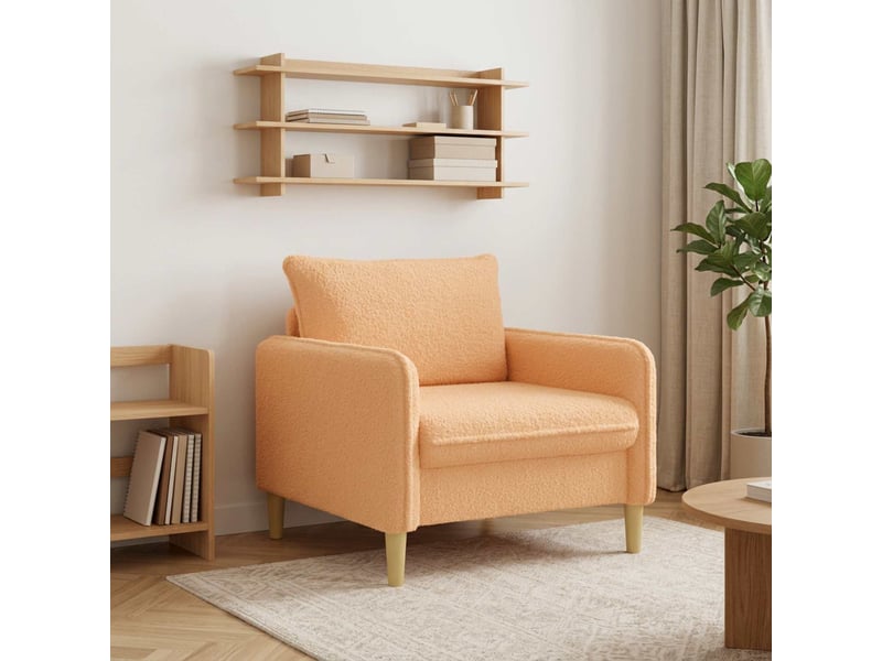  Vidaxl fauteuil xl beige bouclé  - Conforama B